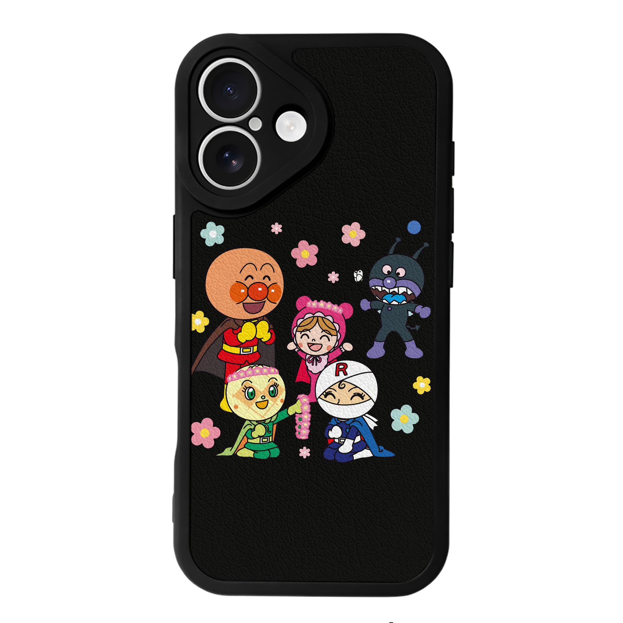 （画像用） アンパンマン Anpanman 【iPhone 16シリーズ対応】シリコンスマホケース（レザー調） 材質：シリコン